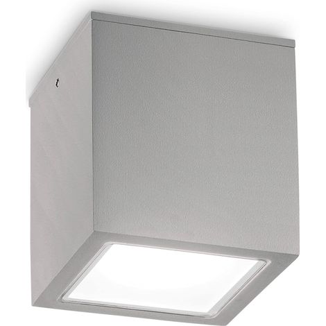 Plafoniera Contemporanea Techo Alluminio Grigio 1 Luce Gu10 20W Ip54 (1/3)