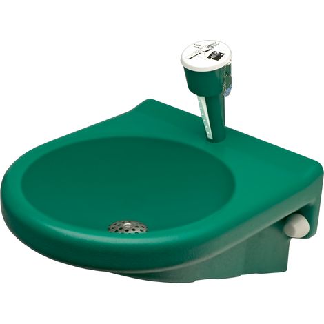 KWC AR Augendusche, Kst., mit Wasserauffang,  grün