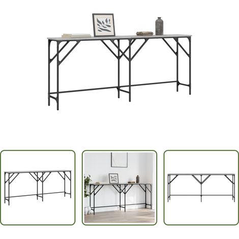 Holzwerkstoff -  Konsolentisch Grau Sonoma 180x29x75 cm Holzwerkstoff (1/5)
