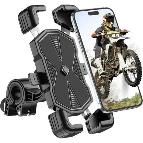 Support Téléphone Vélo - Rotation 360° - Anti-chocs - Installation Facile - Universel (1/4)