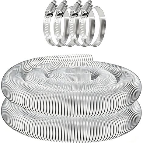 3M 50mm Transparenter PVC Staubsammelschlauch, Staubsaugerschlauch Absaugschlauch Staubsauger Schlauch Universal PVC Rohr Transparent Spiralschlauch für Werkstattstaubsauger Teichpumpe (1/5)