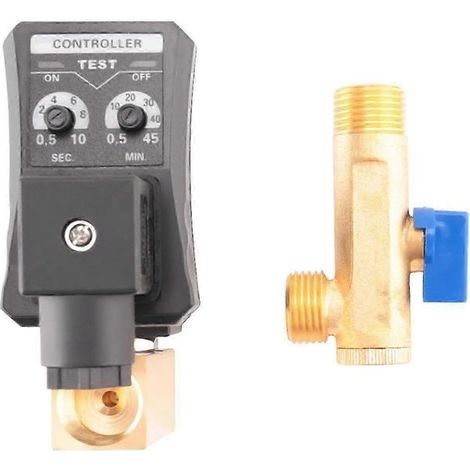 Vanne de purge électronique automatique temporisée G1/2 DN15 230V pour réservoir d'eau et condensats de compresseur d'air (1/5)