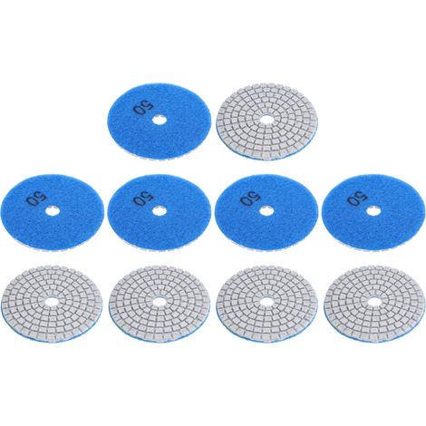 Lot de 10 Disques Abrasifs Diamant 3pouces Ponçage Polissage Marbre Béton Pierre 50 Grits (1/5)