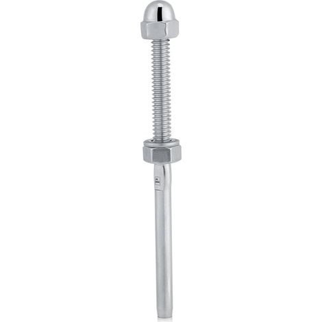 Pièces en Acier Inoxydable Main Courante Tendeur de Câble Goujon Fileté Système de Poteau en Métal Terminal Fileté Matériel D'extrémité pour Système de Garde-corps de Câble 1/8 (1/5)