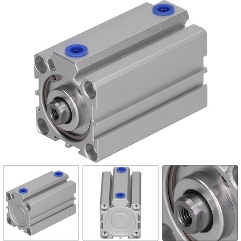 Guide de palier double effet en aluminium pour vérin pneumatique fin, accessoires pneumatiques PT1/8, alésage 32 mm, SDA32X75 (1/5)