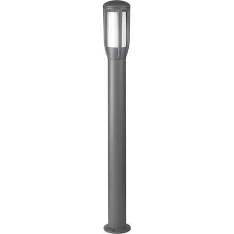 ATLAS Paletto da terra per giardino IP65 - Bollard Antracite con attacco E27 per lampadine LED - Struttura in alluminio pressofuso - Rossini Group