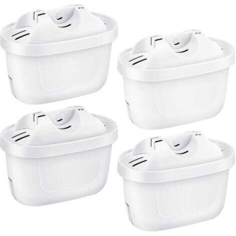 4 Pack Brita Cartouche Filtre, compatibles Brita maxtra Mava elemaris XL Carafe Filtrante, 3 étapes de filtration (1/4)