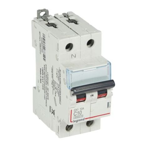 Interruptor magnetotérmico DX3 6/10kA-CP + N 10A (1/4)