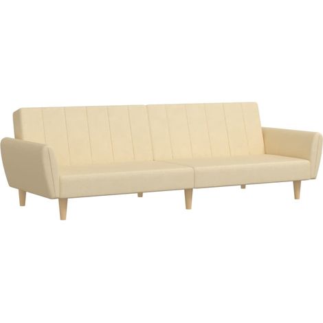 Canapé-lit,Canapé convertible à 2 places crème tissu CFW74987 (1/5)