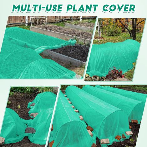 Bâche de protection pour plantes, résistante au gel, 2 x 5 m, tissu non‑tissé, verte, pour plantes vertes en automne et hiver (1/5)