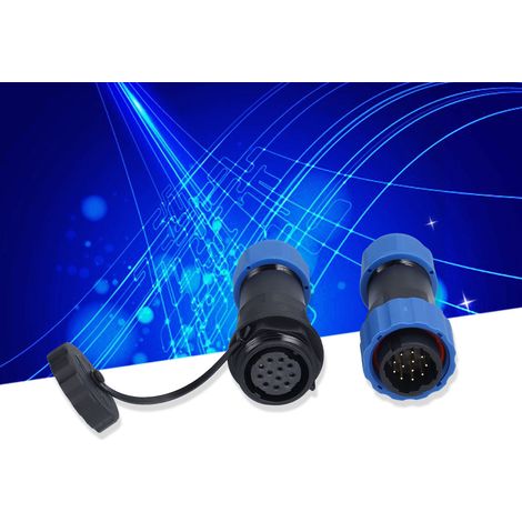 SP20 Mehrleiter-Stumpfschweißsteckverbinder (Stecker und Buchse), wasserdichter Luftfahrtstecker und -buchse IP68, 250 V 5 A, 12 Pins (1/5)