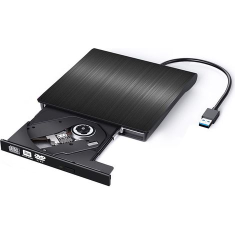Lecteur Cd Dvd Externe Usb 3 0 Portable Pour Ordinateur Portable Et Bureau Windows Mac Linux (1/5)