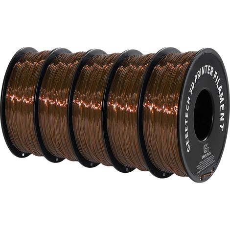 Filamento TPU, 1,75 mm de diámetro, compatible con impresoras FDM, color marrón. (1/2)