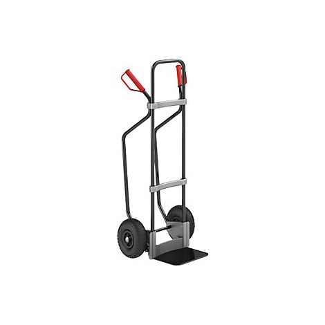 eurokraft pro  Carrello per sacchi con pattini  nero  piano di