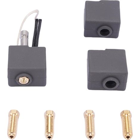 Kit Hotend pour imprimante 3D, buse en laiton de 0.4mm, impression rapide avec buses de 0.2, 0.4, 0.6, 0.8mm, manchons en Silicone (1/5)