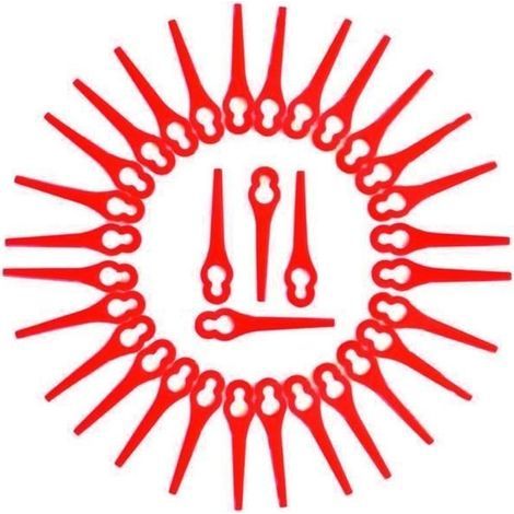 (rouge)Lames de Rechange pour Coupe-Bordures Florabest - Lot de 100 - Rouge (1/4)