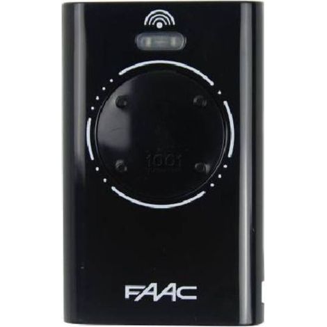 FAAC XT4 868 SLH Black Remote Control, 4-Button 868 MHz Transmitter for Gate and Garage Door Automation (1/2)