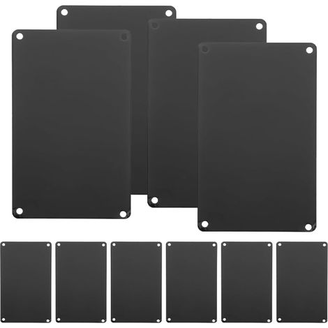Lot de 10 Plaques Nominatives en Aluminium Anodisé Noir 80x50mm, Épaisseur 0,5mm, Panneaux Vierges à Graver Laser pour Signalisation Industrielle et Projets DIY (1/5)
