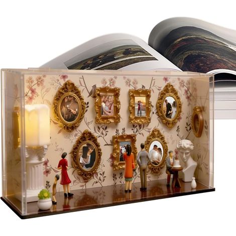 Cadres de collection Vintage Miniature Décorations photographiques avec sculptures artistiques Vintage, cadre de table d'exposition pour photos et bijoux, pour décoration de , maisons de tables (1/5)