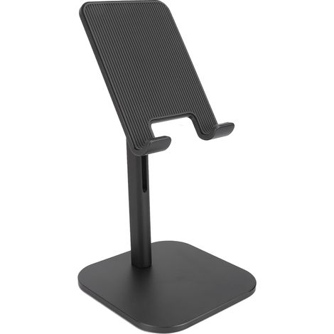 Höhenverstellbarer, dunkelgrauer Handyhalter aus Aluminiumlegierung für Mobiltelefone und Tablets. Universeller Halter für Handys und Tablets. (1/5)
