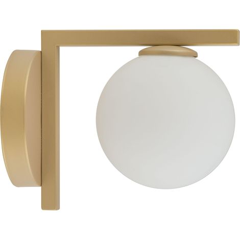 Applique murale moderne dorée boule blanche Andy G9