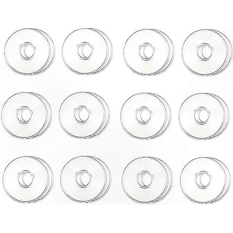 12 Pack Glass Candle Drip Protectors for Taper Holders, Decorative Rings to Catch Wax Drips, Clear Candlestick Accessories (1/5)