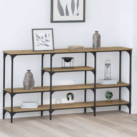 vidaXL Table console chêne artisanal 160 x 29 x 80 cm (1/5)
