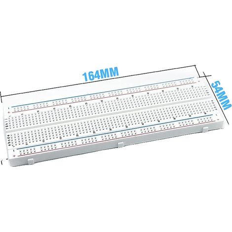 Lötfreies Breadboard, 830 und 400 Anschlussstellen, Kompaktes Design, 1Stück 830punkt (1/2)