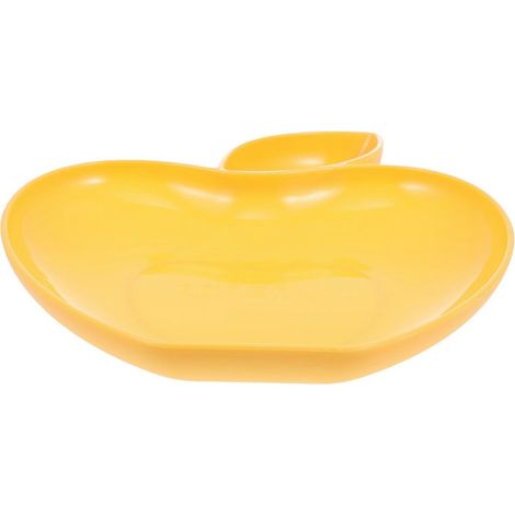 Assiette à raviolis - Assiette à trempette en forme de ravioli avec compartiment à sauce pour usage domestique (1/5)