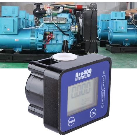 Débitmètre à carburant diesel haute précision en alliage d'aluminium avec affichage LCD bleu 1/2" (1/5)