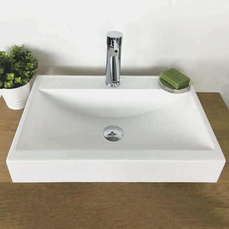 Lavabo de Mesa (55 cm, Piedra sintética) (1/4)
