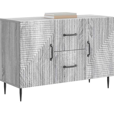 Maison La Vie - Buffet Salon Moderne - Meuble de rangement - Sonoma gris 89 x 34,5 x 60 cm Bois d'ingénierie bu5293 (1/5)