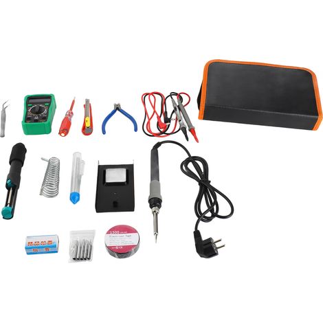 Kit de Fer à Souder Électrique 90W 100-480°C Réglable Multimètre Pompe à Dessouder Ensemble Outils Professionnels Soudure (1/5)