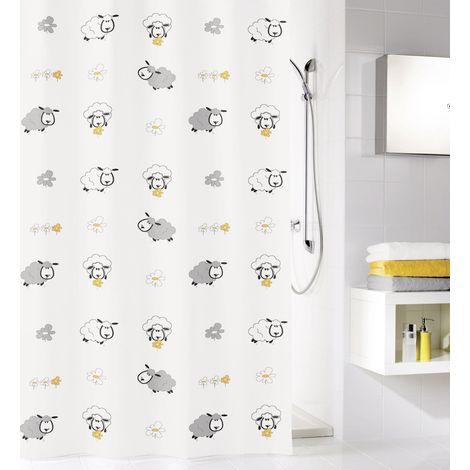 Kleine Wolke Duschvorhang Sheep multicolor 180 x 200 cm