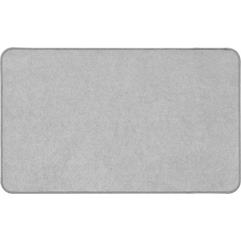 Tapis Tissé Velours "Carpetuni" 45x75cm Gris