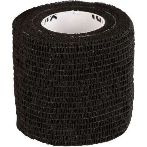 Bandage Equilastic noir autocollant autoadhésif bande cohésive largeur 50mm longueur 4,5m Premier Soin Traitement Solide Flexible Humain Animaux Protection Chevaux Bovins