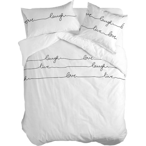 Housse de Couette Blanc Multicolore 140 x 200 cm