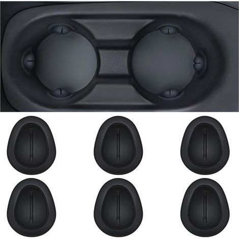 Insert Porte-Gobelet Voiture, Clip Tasse d'eau en Silicone pour Voiture, Universel Limiteur Gobelets d'eau pour Porte-Bouteille Automobile, Fente Console Limiteur Glissement(6 Pièces) (1/5)