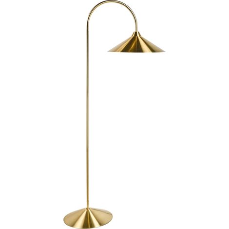 Lampadaire Moderne en Métal avec Abat-Jour Accessoire de Salon Doré Savegre (1/5)