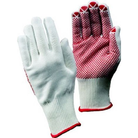 Guanto In Maglia Di Cotone Poliestere Bianco Dimensioni: 7 (A 12)