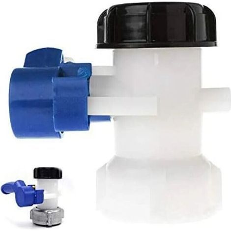 Réservoir d'eau à vanne papillon IBC DN50 avec écrou flottant en plastique de 75 mm S60x6 de remplacement pour réservoir de réservoir IBC de 1000 litres (plastique de 75 mm)
