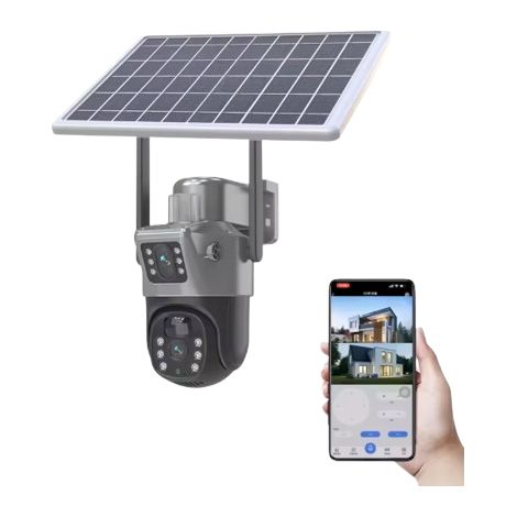 Caméra solaire PTZ, double objectif, connectivité WiFi et 4G, WIFI (1/2)