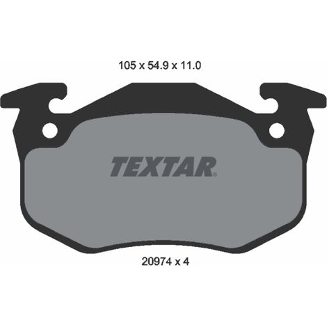 Kit de plaquettes de frein, frein à disque Textar 2097401 CITROËN 7701202210