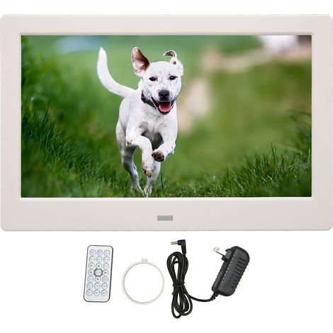 Cadre photo numérique 10.1 pouces HD rotation automatique, support vidéo musique, cadre photo électronique avec télécommande, prise US 100-240V (1/5)