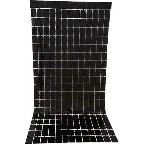 Cortina de panel negra para fondo de pared fotográfica 2x1m