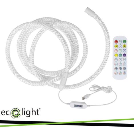 CORDA LED RGB 3MT CON TELECOMANDO 5V USB KIT PER TV (1/3)