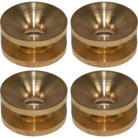 Pack Of 4 Universal 2 Line Strimmer Head Brass Eyelets (1/2)