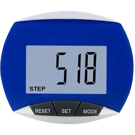 Podomètre multifonctionnel portable pour la course à pied, outil d'information sur la forme physique et accessoires de sport pour homme et femme (bleu)-6.38X5.4CM-Blue