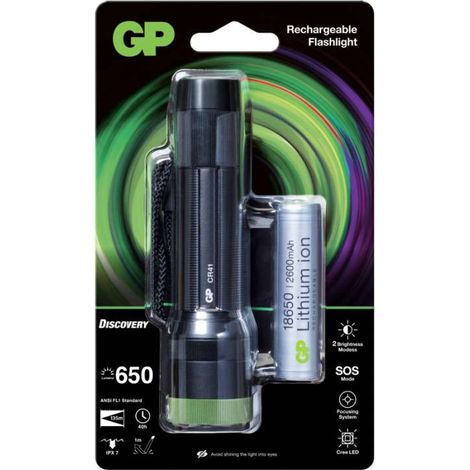 GP Lighting CR41 Torcia a Mano Nero Led (1/10)
