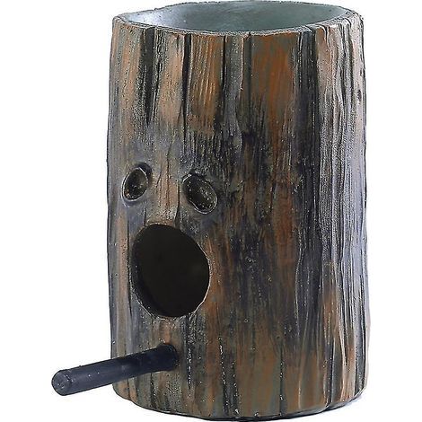 Nichoir en bois synthétique, mangeoire pour oiseaux sauvages, décoration murale extérieure pour jardin, cour ou terrasse. (1/4)
